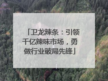 卫龙辣条：引领千亿辣味市场，勇做行业破局先锋