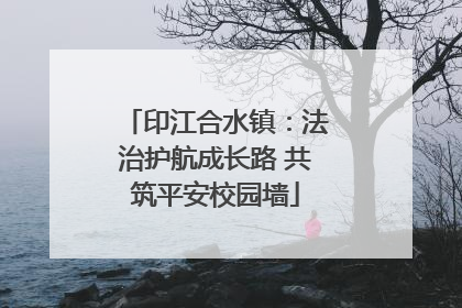 印江合水镇：法治护航成长路 共筑平安校园墙