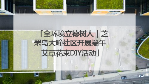 全环境立德树人｜芝罘岛大疃社区开展端午艾草花束DIY活动