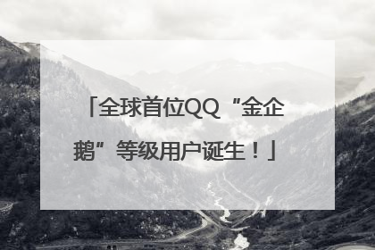 全球首位QQ“金企鹅”等级用户诞生！