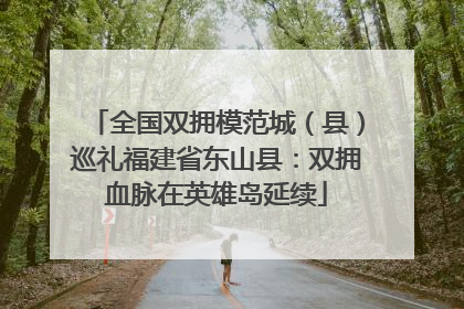 全国双拥模范城（县）巡礼福建省东山县：双拥血脉在英雄岛延续