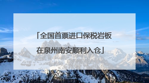 全国首票进口保税岩板在泉州南安顺利入仓