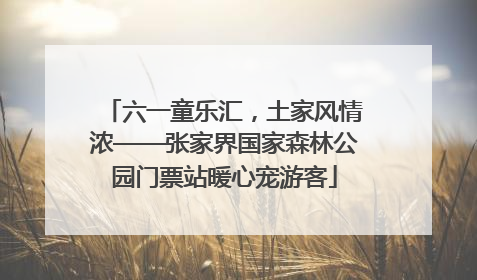 六一童乐汇，土家风情浓——张家界国家森林公园门票站暖心宠游客