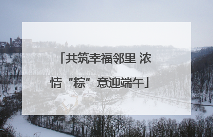 共筑幸福邻里 浓情“粽”意迎端午