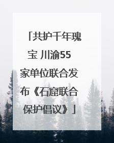 共护千年瑰宝 川渝55家单位联合发布《石窟联合保护倡议》