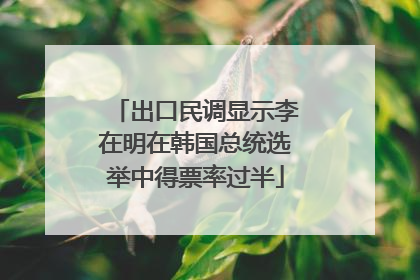 出口民调显示李在明在韩国总统选举中得票率过半