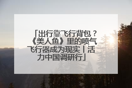 出行靠飞行背包？《美人鱼》里的喷气飞行器成为现实丨活力中国调研行