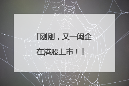 刚刚，又一闽企在港股上市！