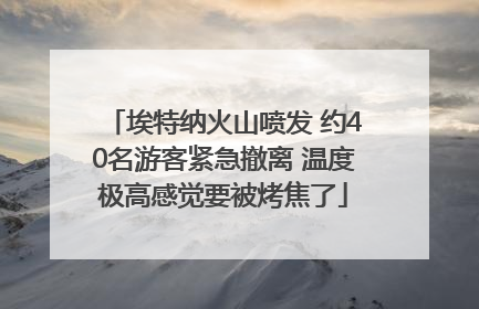 埃特纳火山喷发 约40名游客紧急撤离 温度极高感觉要被烤焦了