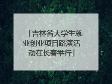 吉林省大学生就业创业项目路演活动在长春举行