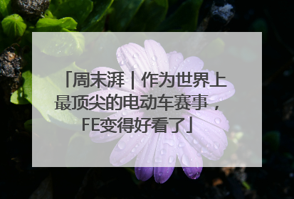 周末湃｜作为世界上最顶尖的电动车赛事，FE变得好看了