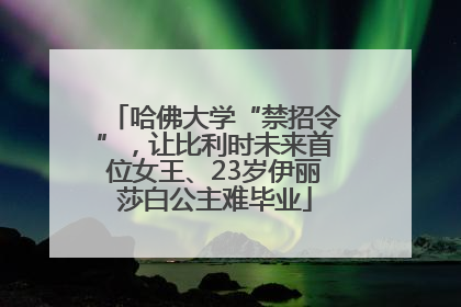 哈佛大学“禁招令”，让比利时未来首位女王、23岁伊丽莎白公主难毕业