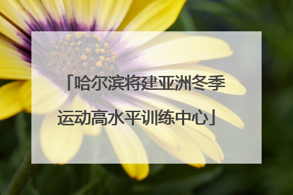 哈尔滨将建亚洲冬季运动高水平训练中心