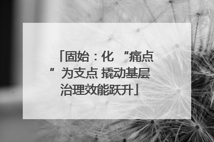 固始：化 “痛点”为支点 撬动基层治理效能跃升