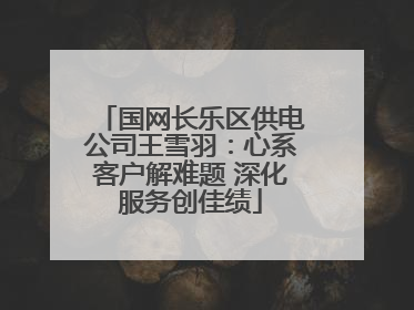 国网长乐区供电公司王雪羽：心系客户解难题 深化服务创佳绩