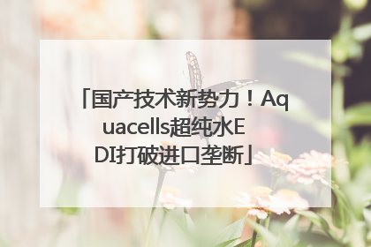 国产技术新势力！Aquacells超纯水EDI打破进口垄断