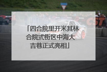 四合院里开米其林 合院式街区中海大吉巷正式亮相