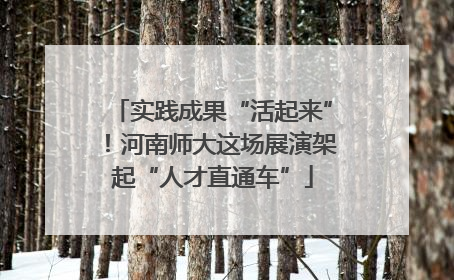 实践成果“活起来”！河南师大这场展演架起“人才直通车”