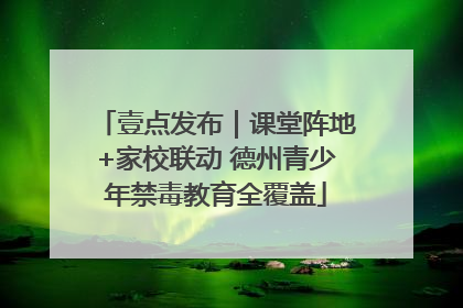 壹点发布｜课堂阵地+家校联动 德州青少年禁毒教育全覆盖