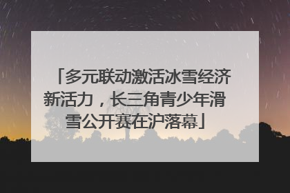 多元联动激活冰雪经济新活力，长三角青少年滑雪公开赛在沪落幕