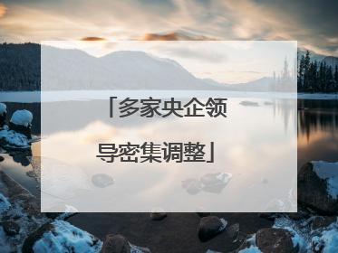 多家央企领导密集调整