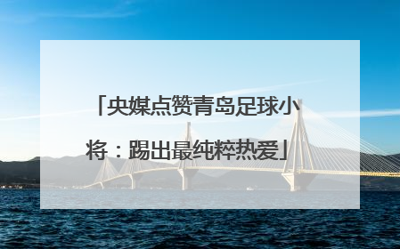 央媒点赞青岛足球小将：踢出最纯粹热爱