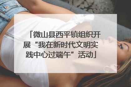 微山县西平镇组织开展“我在新时代文明实践中心过端午”活动