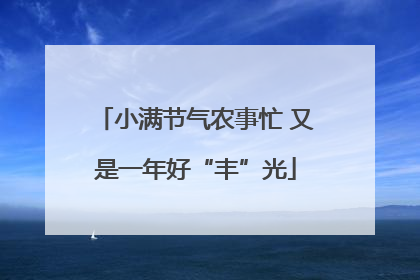小满节气农事忙 又是一年好“丰”光
