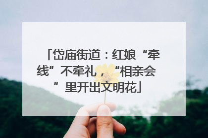 岱庙街道：红娘“牵线”不牵礼，“相亲会”里开出文明花