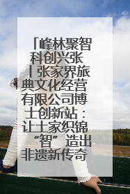 峰林聚智 科创兴张丨张家界旅典文化经营有限公司博士创新站：让土家织锦“智”造出非遗新传奇