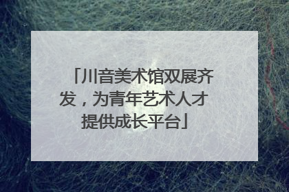 川音美术馆双展齐发，为青年艺术人才提供成长平台