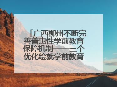 广西柳州不断完善普惠性学前教育保障机制——三个优化绘就学前教育新图景
