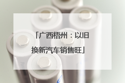广西梧州：以旧换新汽车销售旺