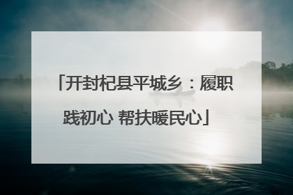 开封杞县平城乡：履职践初心 帮扶暖民心
