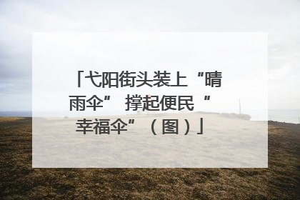 弋阳街头装上“晴雨伞” 撑起便民“幸福伞”（图）