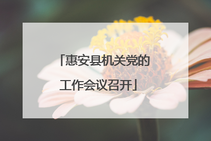 惠安县机关党的工作会议召开