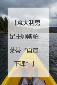 意大利男足主帅斯帕莱蒂“自宣下课”