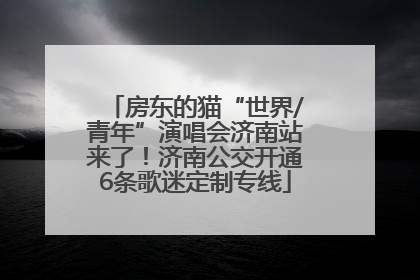 房东的猫“世界/青年”演唱会济南站来了！济南公交开通6条歌迷定制专线