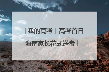 我的高考丨高考首日 海南家长花式送考