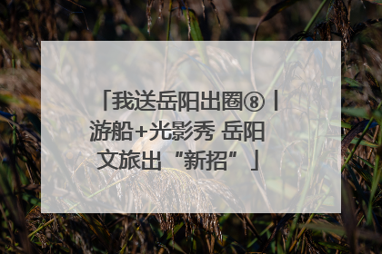 我送岳阳出圈⑧丨游船+光影秀 岳阳文旅出“新招”