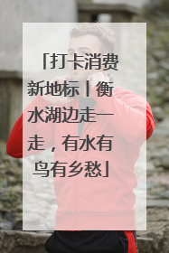 打卡消费新地标丨衡水湖边走一走，有水有鸟有乡愁