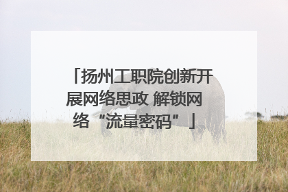扬州工职院创新开展网络思政 解锁网络“流量密码”
