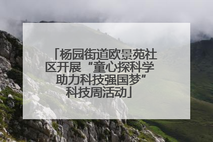 杨园街道欧景苑社区开展“童心探科学 助力科技强国梦”科技周活动
