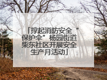 撑起消防安全“保护伞”杨园街道柴东社区开展安全生产月活动