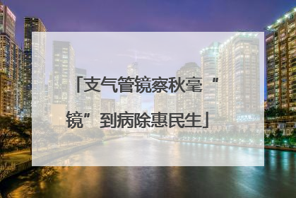 支气管镜察秋毫“镜”到病除惠民生