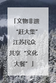 文物非遗“赶大集” 江苏民众共享“文化大餐”