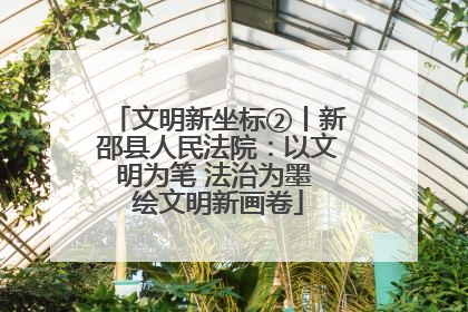 文明新坐标②丨新邵县人民法院：以文明为笔 法治为墨 绘文明新画卷