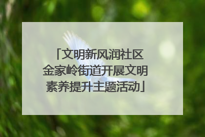 文明新风润社区 金家岭街道开展文明素养提升主题活动
