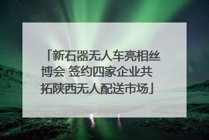 新石器无人车亮相丝博会 签约四家企业共拓陕西无人配送市场