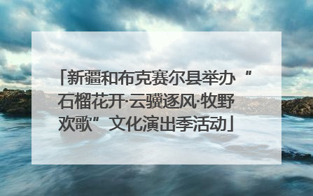 新疆和布克赛尔县举办“石榴花开·云骥逐风·牧野欢歌”文化演出季活动